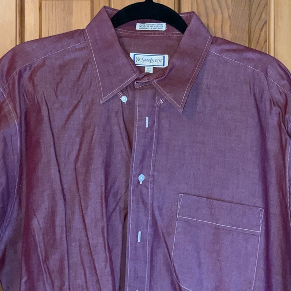 Yves Saint Laurent Other - Yves Saint Laurent Men's Deep Red Dress Shirt 15.5